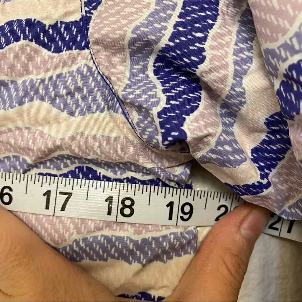 Columbia girls pastel blue pink printed hooded jacket winter coat Large 14/16